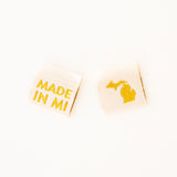 Made in Michigan Gold Woven Labels