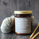 Hand-poured Coconut Soy Wax Candles For Knitters