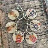 Emma Ball Stitch Markers (set of 6)