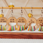 wood circle stitch marker holders