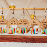 wood circle stitch marker holders